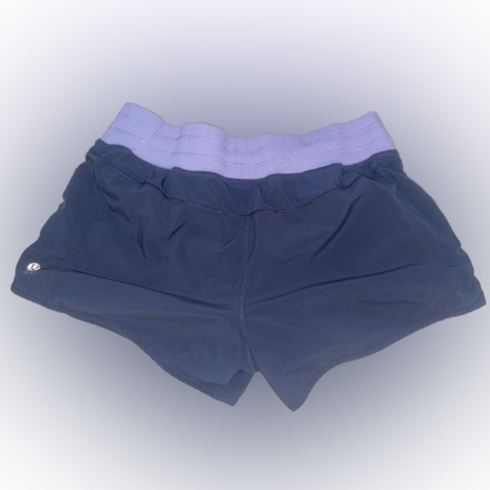 Purple and Black Lululemon Athletic Shorts Size 8